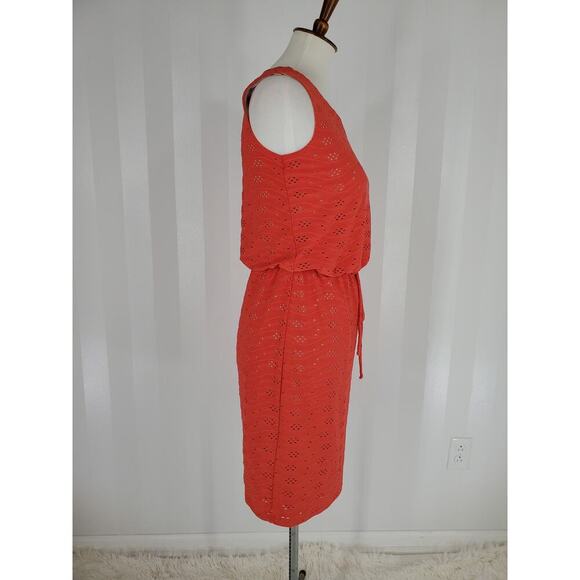 ENFOCUS STUDIO Women's Dark Coral Fit & Flare Sleeveless Dress Sz 4 - Picture 2 of 10
